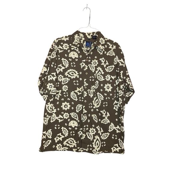 Urge Other - Vintage Urge Abstract Print Casual Button Up Shirt Mens Medium 90s Cotton Surf